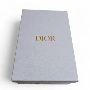 Authentic Dior White Shoe Box w/ Tissue Paper, Card & Cloth Satchel  12" x 8"